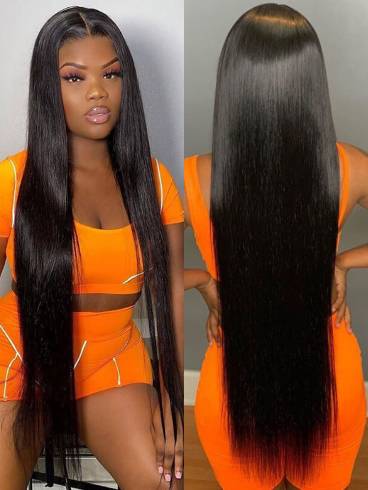 16-40 inch long straight lace front wigs human hair -Asteriahair