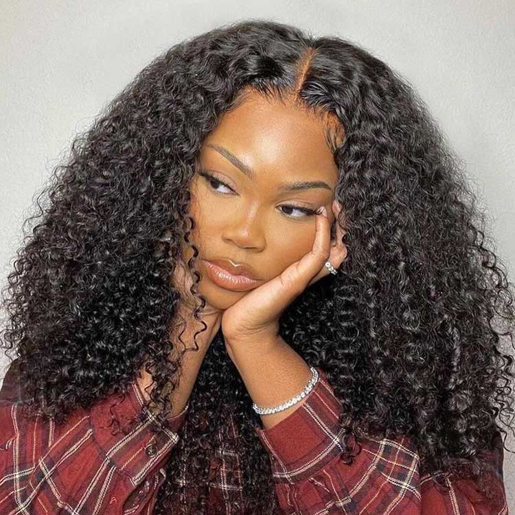 Kinky Curly Hair 7x4 Lace Front Wigs For Women -Asteriahair